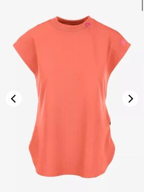 Med Couture Coral-Orange scrub top
